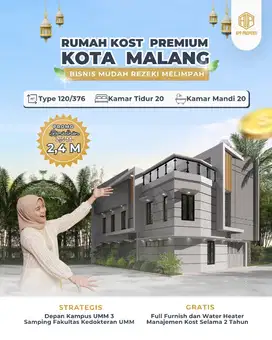 RUMAH KOS 20 KT & 20 KM DEPAN UMM MALANG DAN UNIBRAW