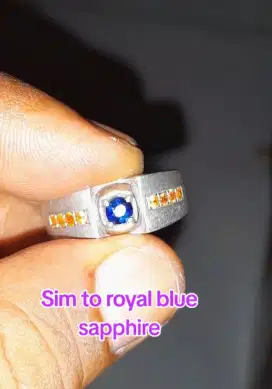 Jual cincin sim to royal blue sapphire
