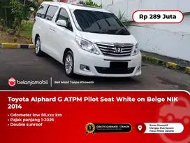 [LOW KM] Toyota Alphard G ATPM Pilotseat White on Beige 2014/2015
