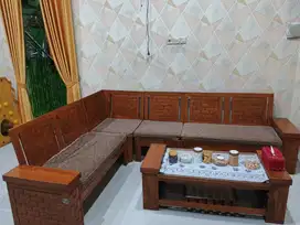 1 set Bangku soFa kayu