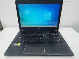 JUAL LAPTOP ACER ASPIRE E5-475G NVIDIA 940MX 2GB/Ci5 7200U/8/256/14HD