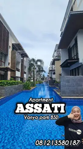 dijual cepat 1 bedroom  apartment assati vanya park bsd