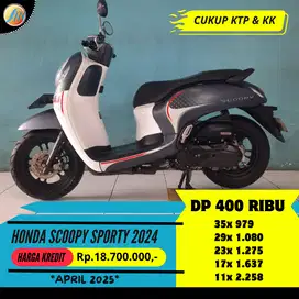 KREDIT DP 400RIBU HONDA SCOOPY SPORTY 2024 SYARAT CUKUP KTP+KK
