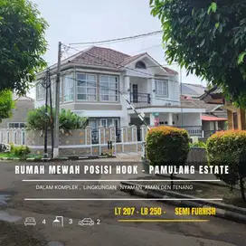 Di JUAL RUMAH MEWAH POSISI HOOK  Semi Furnished DI PAMULANG ESTATE