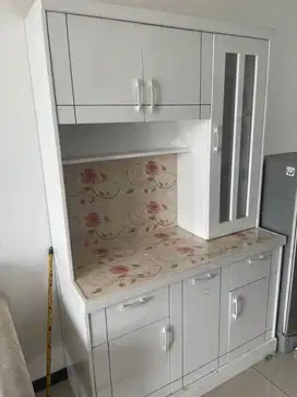 LEMARI DAPUR FULL KAYU ASLI
