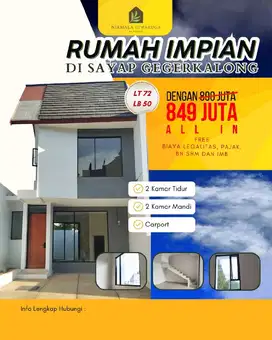 Rumah baru  Cluster di CiwarugaHarga hanya 800 jt an