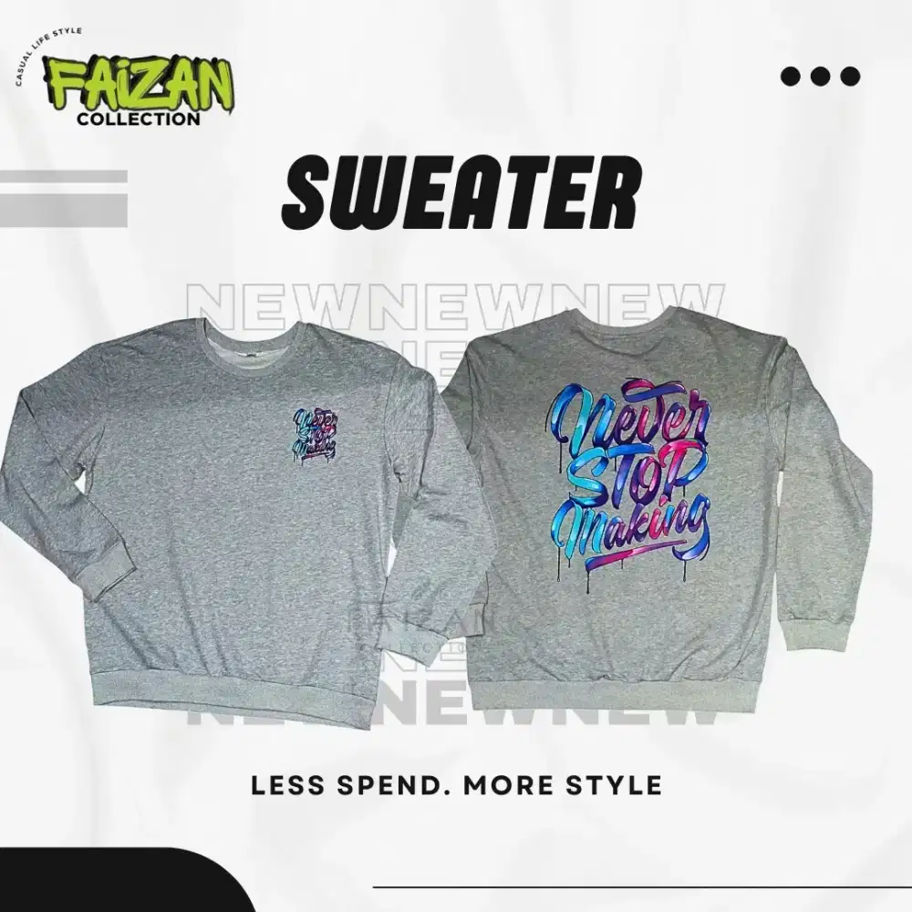 Sweater unisex grey