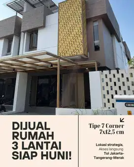 DIJUAL RUMAH 3 LANTAI SIAP HUNI