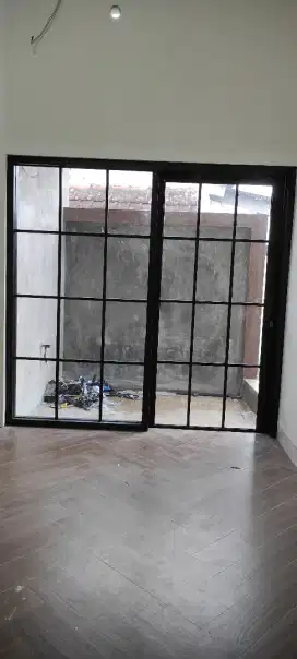 Pintu sliding + kaca mati