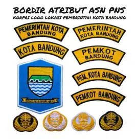 logo bordir atribut dinas PNS bordir custom
