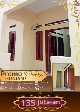 Rumah minimalis 2 kamar mulai dari 135 jutaan akses strategis