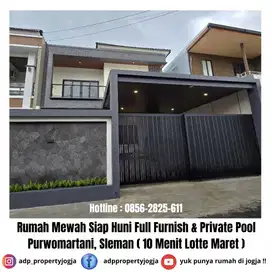 RUMAH MEWAH FULL FURNISH & PRIVATE POOL DI PURWOMARTANI KALASAN SLEMAN