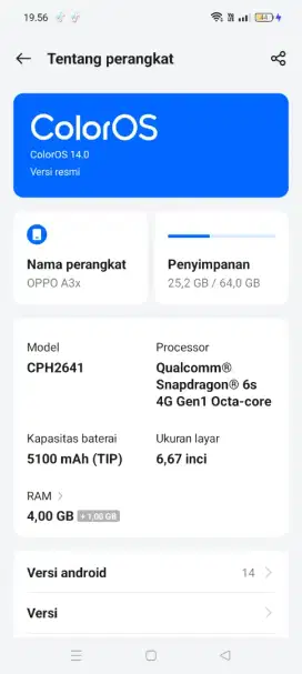 D jual Oppo a3x