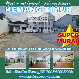 Dijual rumah komersil di Kemang Timur;JakSel LT 1895m2 LB 800m2,Utr,SH