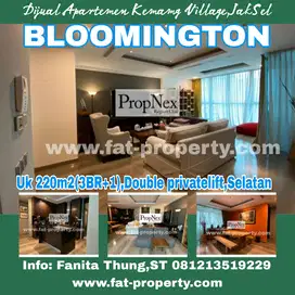 Dijual Apt Kemang Village Twr Bloomington 220m2(3BR+1),Double privatel