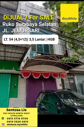 Dijual Ruko Jemursari - Jemur Wonosari - Wonocolo Surabaya STRATEGIS