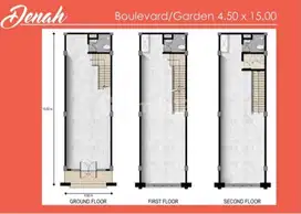 Dijual Ruko La Riviera Boulevard 4.5x15 3 Lantai di Pik 2.