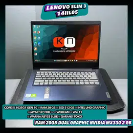 Lenovo Slim 3 14IIL05 Core i5 1035G1 Gen10 MX330 Ram20/512GB 14inch