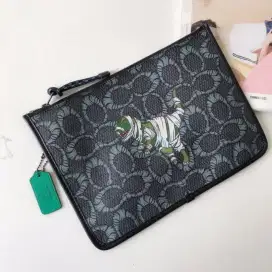 6932 Canvas With Rexy Women Men Wristlet Clutch bag