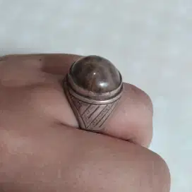 Cincin perak galih kelor crystal tembus senter uk 18