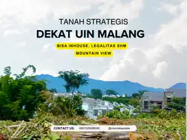 Tanah Dekat UMM, UIN Malang, Cocok Untuk Bangun Hunian View Pegunungan