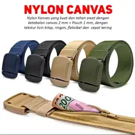IKAT PINGGANG PRIA MURAH/SABUK PRIA/SABUK CANVAS ANTI METAL DETECTOR