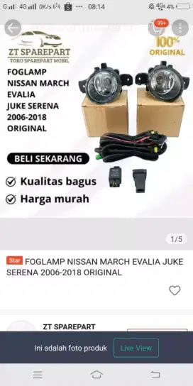 FOGLAMP NISSAN EVALIA BARU