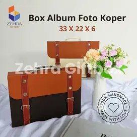 Box Album Foto Bahan Kulit Sintetis Model Retro