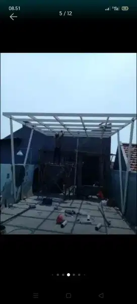 Atap bocor kanopi atap bajarigan terpasang dlk