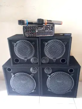 Paket karaoke 12 in + 8 in wireless