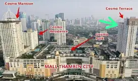 Disewakan Apartemen 1 BR Cosmo Terrace - Thamrin City Jakarta