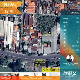 Tanah dan Bangunan jalan kemlaten 20meter dari Raya Mastrip luas 736m2