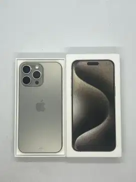 iPhone 15 pro max 256gb natural titanium resmi iBox like new
