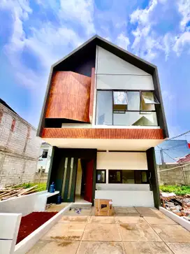 RUMAH MODERN 2 LANTAI DESAIN UNIK DEKAT TOL JATIASIH