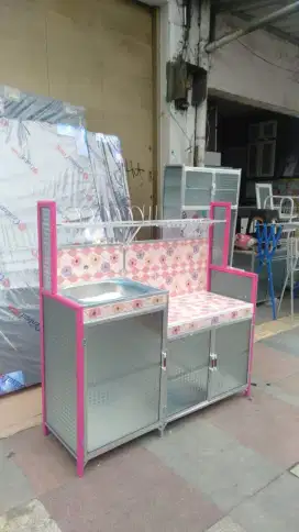 Meja wastafel & rak piring 3pintu