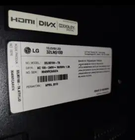 Televisi LG LED TV 32 inchi kondisi hidup minusnya Lcd rusak