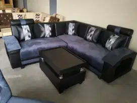 Sofa minimalis abu hitam