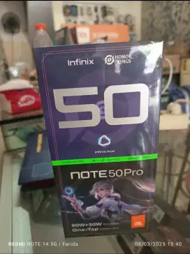 Infinix note 50 pro 8+8/256gb baru garansi resmi bisa TT kredit