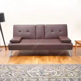Sofa bed cokelat