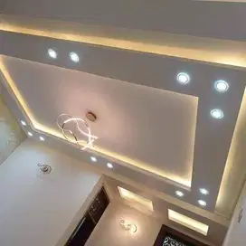 Sekat Plafon Partisi PVC GRC Gypsum Jasa Tukang Pasang Wall Moulding