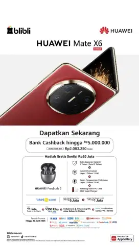 HUAWEI MATE X6 RED/BLACK GIFT FREEBUDS 5