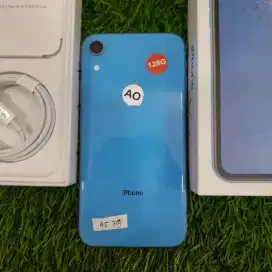 iPhone XR 128GB Blue Inter All Operator Fullset Second Rasa Baru