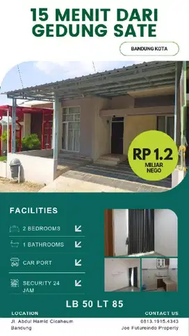 Dijual Rumah Cantik terawat Lokasi Strategis 15 menit ke Gedung Sate