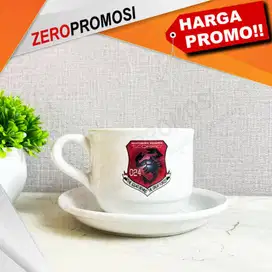 Mug Tea Set Custom Keramik 2in1 Cetak Logo