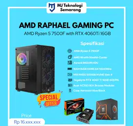 PC Rakitan Combo AMD Ryzen 5 7500 With RTX 4060Ti 16GB GDDR