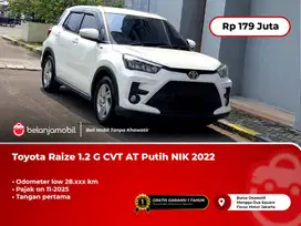 [ LOW KM ] Toyota Raize 1.2 G CVT AT Putih 2022 2023