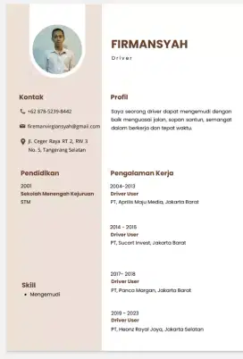 Mencari pekerjaan driver