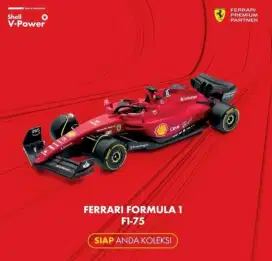 Diecast Shell Ferrari F1-75 Skala 1/41