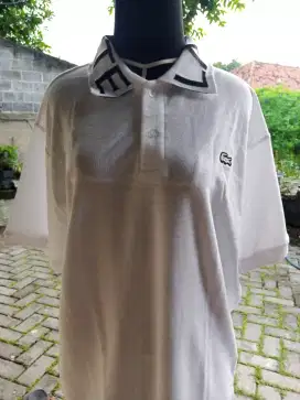 Lacoste pria putih & navy
