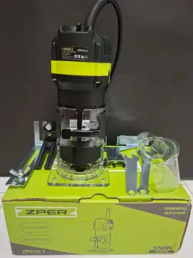 Baru Mesin router wood trimmer 6mm profil ukir kayu 550w 30.000 rpm